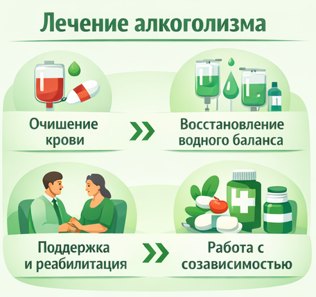 лечение алкоголизма в Спасске-Дальнем этапы
